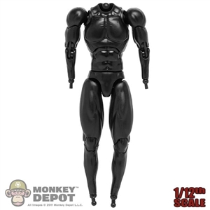 Figure: Ekuaz Toys 1/12 Base Black Male Body w/ Pegs