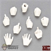 Hands: Ekuaz Toys 1/12 Mens White Molded Hand Set