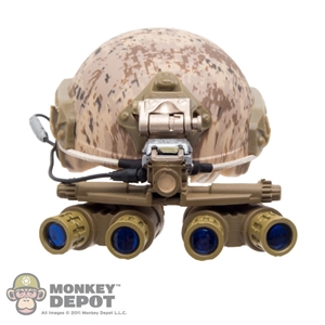 Helmet: Easy & Simple Desert Maritime FAST Ballistic w/GPNVG-18 NVG