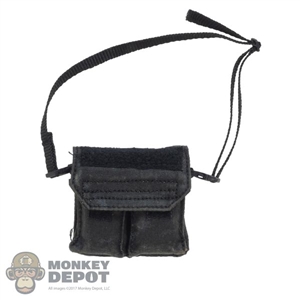 Bag: Easy Simple Black Weathered Bag w/Shoulder Strap