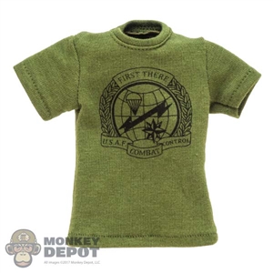 Shirt: Easy Simple Mens Green USAF T-Shirt