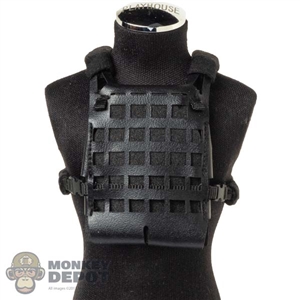 Vest: Easy Simple Mens Black Leather-Like Tactical Vest