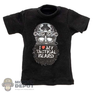 Shirt: Easy Simple Mens Black Beard T-Shirt