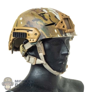 Helmet: Easy Simple Mens Carbon Helmet w/Rail Panels (Camo)