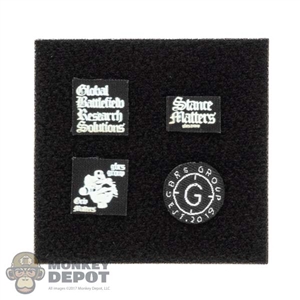 Insignia: Easy Simple 4 Piece Black and White Patch Set