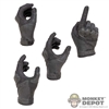 Hands: Easy Simple Mens Molded DSI Custom MP3 Gloved Hand Set (Grey)