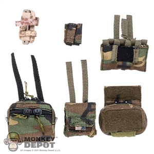 Pouch: Easy Simple 6 Piece M81 Woodland Pouch Set