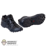 Boots: Easy & Simple Black and Gray Molded Salomon Shoes