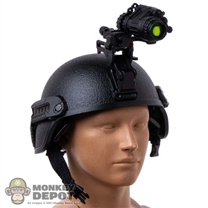 Helmet: Easy Simple Mens Black LSHZ +1 Low Cut w/ AN/PVS-14 NVG