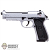 Pistol: Easy Simple Silver Beretta M9 Pistol