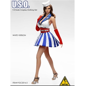 Clothing Set: Flirty Girl U.S.O Cosplay Clothing Set - White (FG-2016-02)