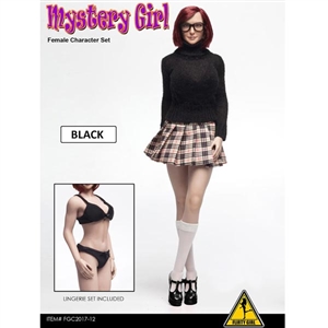 Clothing Set: Flirty Girl "MYSTERY GIRL" Black Skirt Set (FGC2017-12)