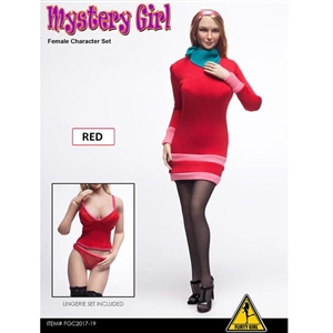 Clothing Set: Flirty Girl "MYSTERY GIRL" Red Dress Set (FGC2017-19)