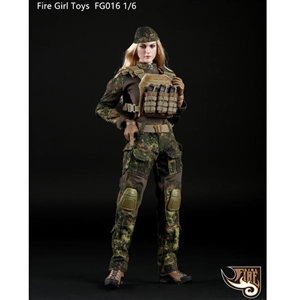 Uniform Set: Fire Girl Tactical Female Gunners Camouflage Suit