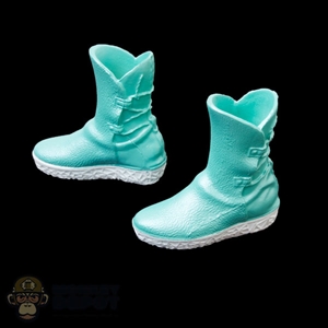 Boots: Fire Girl Blue Female Molded Boots