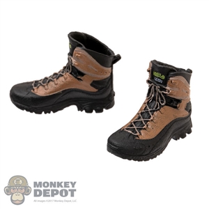 Boots: Fire Girl Female Molded Black & Brown Tactical Boots
