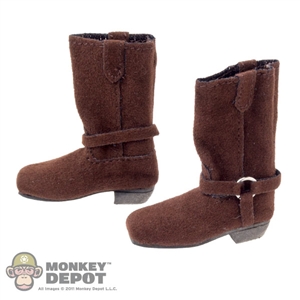 Boots: Flirty Girl Female Brown Suede Boots