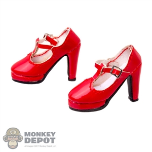 Shoes: Flirty Girl Red Female High Heeled Shoes