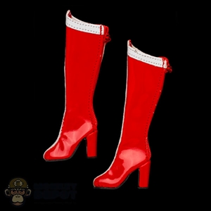 Boots: Flirty Girl Red Superhero Boots