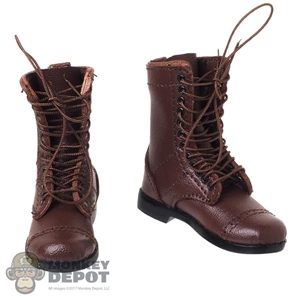 Boots: Facepool Mens US Leather Paratrooper Boots