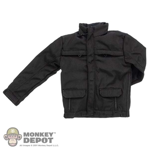 Jacket: Facepool Black Zippered Coat