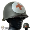 Helmet: Facepool Mens WWII US M1 Helmet (Medic) (Metal)