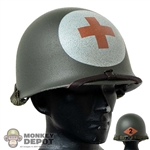 Helmet: Facepool Mens WWII US M1 Helmet (Medic) (Metal)