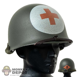 Helmet: Facepool Mens WWII US M1 Helmet (Medic) (Metal)