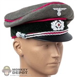 Hat: Facepool Mens German WWII Officers Visor Cap