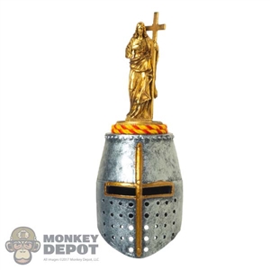 Helmet: Fire Phoenix Metal Gold Cross Hospitaller Helmet