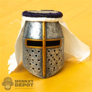 Helmet: Fire Phoenix Metal Hospitaller Helmet w/Cloth