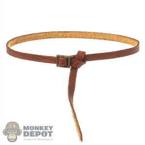 Belt: Fire Phoenix Mens Thin Brown Leather-Like Belt