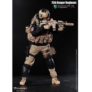 Boxed Figure: Flagset The US 75th Ranger Regiment In Afghanistan (73014)