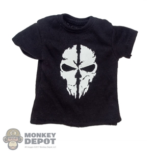 Shirt: Flagset Black Mens T-Shirt w/Skull Logo