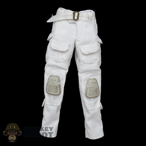 Pants: Flagset Female White Tactical Pants w/Belt