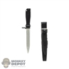 Knife: Flagset Fixed Blade w/Leather-Like Sheath