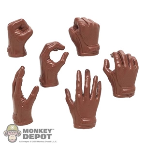 Hands: Flagset Female Brown Molded Hand Set