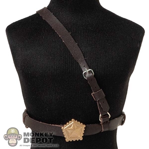 Belt: Flagset Female Brown Leather-Like Soviet Belt