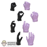 Hands: GD Toys Female Black and Purple Hand Set