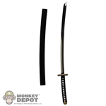 Sword: GD Toys Black Handle Katana w/Scabbard (Metal)