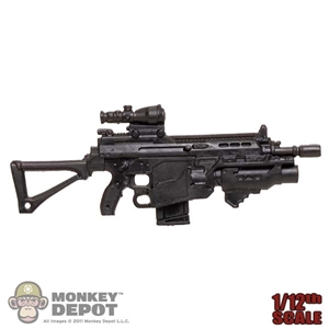 Rifle: Hasbro GI Joe 1/12th Molded Assault Rifle w/ Sight and Grenade Launcher