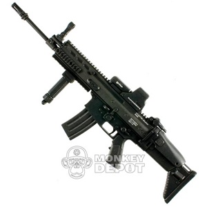 Rifle: Hot Toys SCAR L Black w/EO Tech, Grip Pod