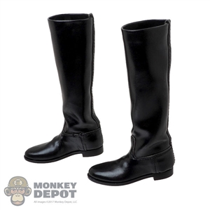 Boots: Hot Toys Mens Tall Black Leather-Like Boots