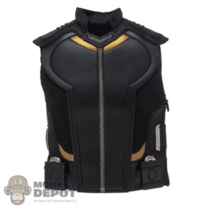Vest: Hot Toys Black Leather-Like Sleeveless Vest