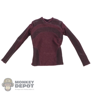 Shirt: Hot Toys Female Red Long Sleeve Shirt