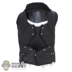Vest: Hot Toys Female Black Leather-Like Vest w/Shirt
