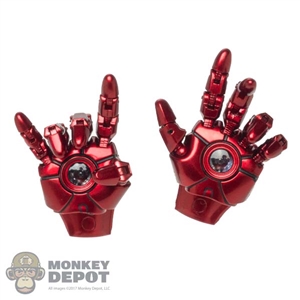 Hands: Hot Toys Iron Man Mark V Hands w/Articulated Fingers (Light Up Function)
