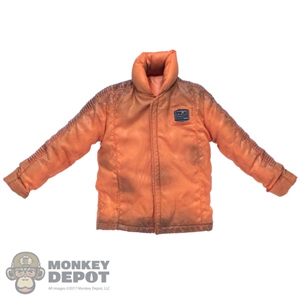 Coat: Hot Toys Mens Orange Flight Jacket (Weathered) (READ NOTES)