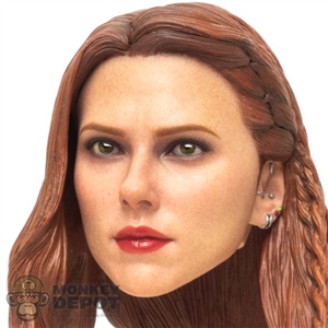 Head: Hot Toys Black Widow w/Molded Red Hair
