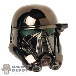 Head: Hot Toys Star Wars LED Death Trooper Helmet (Black Chrome Version)